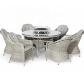garden firepit dining table set modern table barbecue garden